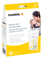 MEDELA  motinos pieno laikymo maišeliai, 25 vnt.
