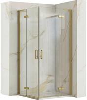 Dušo kabina REA Hugo Double, Brushed Gold, 80x90 cm