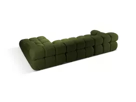 Velvet modulinė kampinė sofa - dešinė, Bellis, 4 sėdimos vietos, 282x155x70, žalia