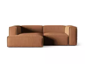 Modulinė kampinė sofa - kairė, Nuria, 3 vietų, 147x252x72, medaus spalvos