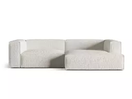 Modulinė kampinė sofa - dešinė, Nuria, 4 sėdimos vietos, 147x292x72, pilkai smėlio spalvos melanžas