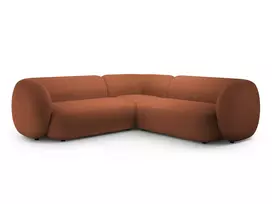 Modulinė u formos kampinė sofa, Kate, 5 sėdimos vietos, 252x252x76, terakota