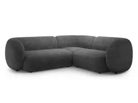 Modulinė kampinė sofa - dešinė, Kate, 4 sėdimos vietos, 252x220x76, tamsiai pilka melanžo spalva