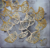 Karoliukų siuvinėjimo rinkinys Ginkmedis (Ginkgo biloba), 32×31 cm