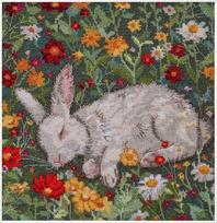Siuvinėjimo kryželiu rinkinys „Karšta diena“, 20x20 cm, 18 ct, 31 spalva
