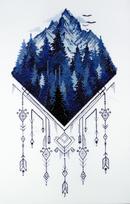 Siuvinėjimo kryželiu rinkinys „Sidabro žemė“, 14 ct, 20x35 cm