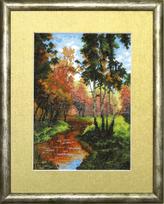 Siuvinėjimo kryželiu rinkinys „Auksinis ruduo“, Aida 16, 14,5×20,5 cm