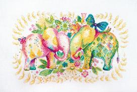 Siuvinėjimo kryželiu rinkinys „Švelnūs jausmai“, 14 ct, 16×24 cm, su Preciosa