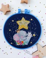 Siuvinėjimo kryželiu rinkinys Naktinis pasivaikščiojimas, 14 ct, 15x15 cm