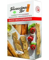 Duonos lazdelės FOCACCINA, Gusto Mediterraneo, su pomidorais, žolelėmis, 100 g