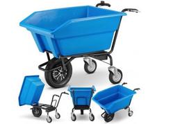 Elektrinis plastikinis statybinis-sodo karutis Higher KEA-230, 300 l, 300 kg, su 500 W varikliu ir išvertimo funkcija