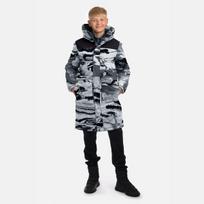 Huppa Vaikiškas paltas HARMO, dark gray pattern/ black