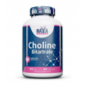 Haya Labs Choline Bitartrate (Cholino bitartratas) 100 kaps.