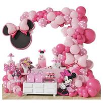 Balionų girliandų rinkinys, Minnie Mouse mini gimtadienio balionai, 111 detalių
