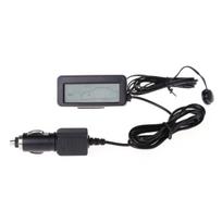Universalūs Automobilio Auto Aksesuarai Vidaus Lauko LCD Skaitmeninis Termometras Mėlynas LED juoda