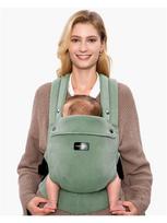 Momcozy ergonominė kūdikių nešioklė PUREHUG iš natūralaus lino (Sage green)