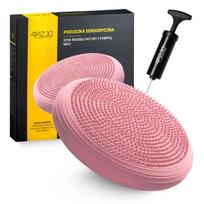 Balansinė pagalvė 4FIZJO MED+, 33 cm, rožinė, sensomotorinė pagalvė, balansavimo diskas, treniruoklis pusiausvyrai, fitness treniruotėms