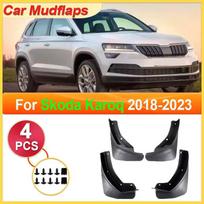 Skoda Karoq 2018 2022 2023 purvasaugiai, purvasargiai, apsaugos nuo purslų, priekinių galinių ratų sparnų prailginimai, 4 vnt.