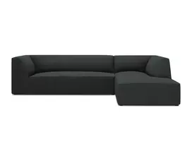 Modulinė kampinė sofa - dešinė, Ruby, 4 sėdimos vietos, 273x180x69, juoda