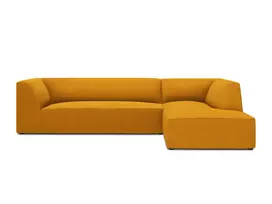 Modulinė kampinė sofa - dešinė, Ruby, 4 sėdimos vietos, 273x180x69, geltona