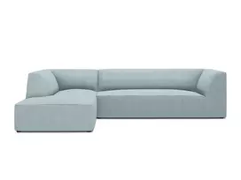 Modulinė kampinė sofa - kairė, Ruby, 4 sėdimos vietos, 273x180x69, šviesiai mėlyna