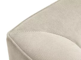 U formos kampinė sofa - kairė, Ruby, 7 sėdimos vietos, 366x273x69, šviesiai smėlio spalvos