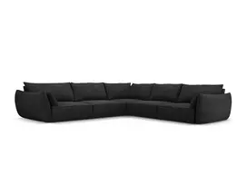 Kampinė sofa, Kaelle, 7 sėdimos vietos, 286x286x85, juoda