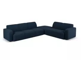 Boucle kampinė sofa - dešinė, Molino, 6 sėdimos vietos, 315x250x72, tamsiai mėlyna