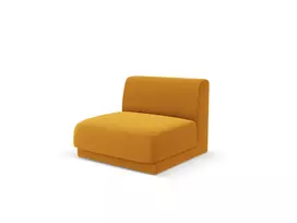 Velvet Modulinės sofos dalis, Miley, 1 sėdynė, 90x75x70, geltona