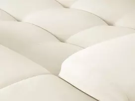 Velvet kampinė sofa - dešinė, Kendal, 4 vietų, 256x173x79, dramblio kaulo spalvos