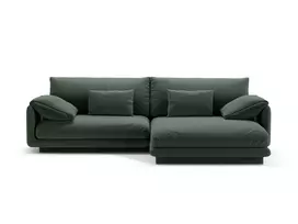 Kampinė Sofa - dešinė, Torino, 4 vietų, 250x170x83, samanų žalia