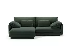 Kampinė sofa - kairė, Torino, 3 sėdimos vietos, 220x170x83, samanų žalia