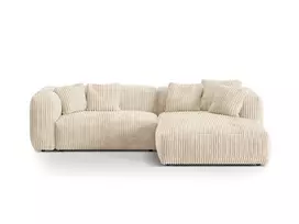 Modulinė kampinė sofa - dešinė, Martina, 2 sėdimos vietos, 280x176x75, šviesiai smėlio spalvos