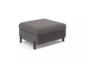 Velvet pufas su dėže, Gloria, 1 sėdynė, 87x72x46, pilkas