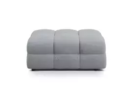 Velvet pufas, Kendal, 1 sėdynė, 104x72x45, platinos spalvos