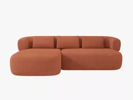 Kampinė sofa - kairė, Jenny, 5 vietų, 225x145x73, plytų imitacija