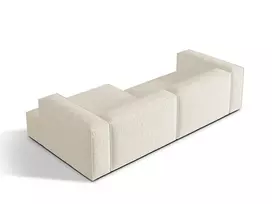 Modulinė kampinė sofa - dešinė, Nuria, 4 sėdimos vietos, 147x292x72, dramblio kaulo spalvos