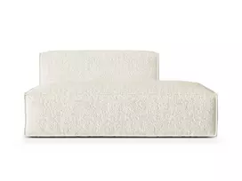 Dešinės pusės modulinė sofa, Nuria, 3 vietų, 110x165x72, dramblio kaulo spalvos