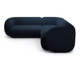 Velvet u formos modulinė kampinė sofa, Kate, 5 vietų, 252x252x76, karališkoji mėlyna