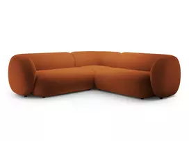 Velvet u formos modulinė kampinė sofa, Kate, 5 vietų, 252x252x76, terakota