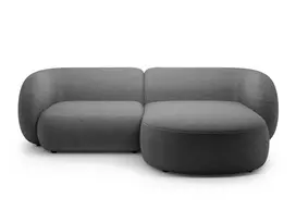 Modulinė kampinė sofa - dešinė, Kate, 2 sėdimos vietos, 255x176x76, tamsiai pilka