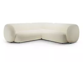 Modulinė u formos kampinė sofa, Kate, 5 sėdimos vietos, 252x252x76, šviesiai smėlio spalvos melanžas