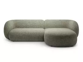 Modulinė kampinė sofa - dešinė, Kate, 3 vietų, 285x176x76, samanų žalia melanžo spalva