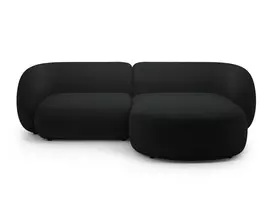 Modulinė kampinė sofa - dešinė, Kate, 2 sėdimos vietos, 255x176x76, juoda