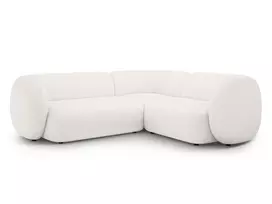 Modulinė kampinė sofa - dešinė, Kate, 4 sėdimos vietos, 252x220x76, balta