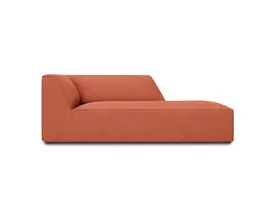 Šezlongas dešininis, Ruby, 1 sėdynė, 180x93x69, Koralų spalvos