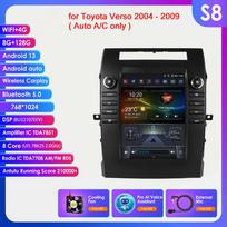 Hizpo 9.7 Tesla Style Carplay 4G 2Din Android 13 Automobilinis Radijas Toyota Verso 2004-2009 Automobilinis Multimedijos Vaizdo Grotuvas Išmanusis Ekranas GPS DSP WIFI S8 8Core 8G 128G AI