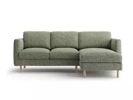 Kampinė Sofa - dešinė, Eden, 3 vietų, 223x150x90, samanų žalumo melanžas