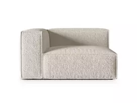Kairinė modulinė sofa, Nuria, 2 vietų, 110x145x72, smėlio spalvos