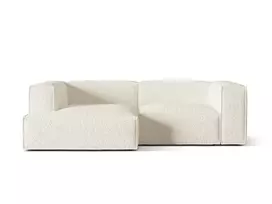 Modulinė kampinė sofa - kairė, Nuria, 3 vietų, 147x252x72, dramblio kaulo spalvos